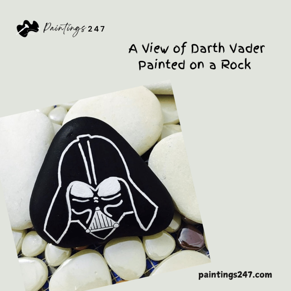 A view of a star wars painting project on rocks