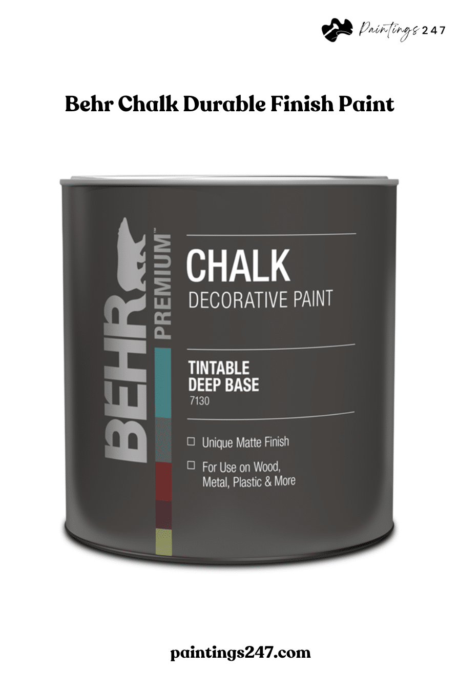 Behr Chalk Durable Finish Paint on an isolated white background