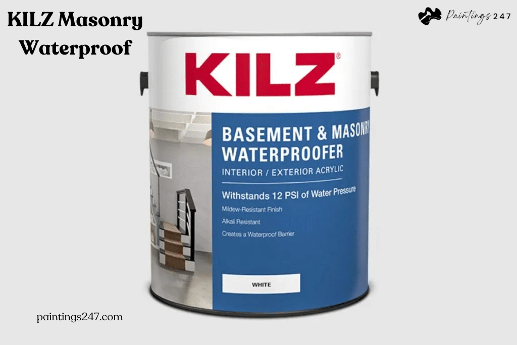 KILZ Masonry Waterproof on a gray background