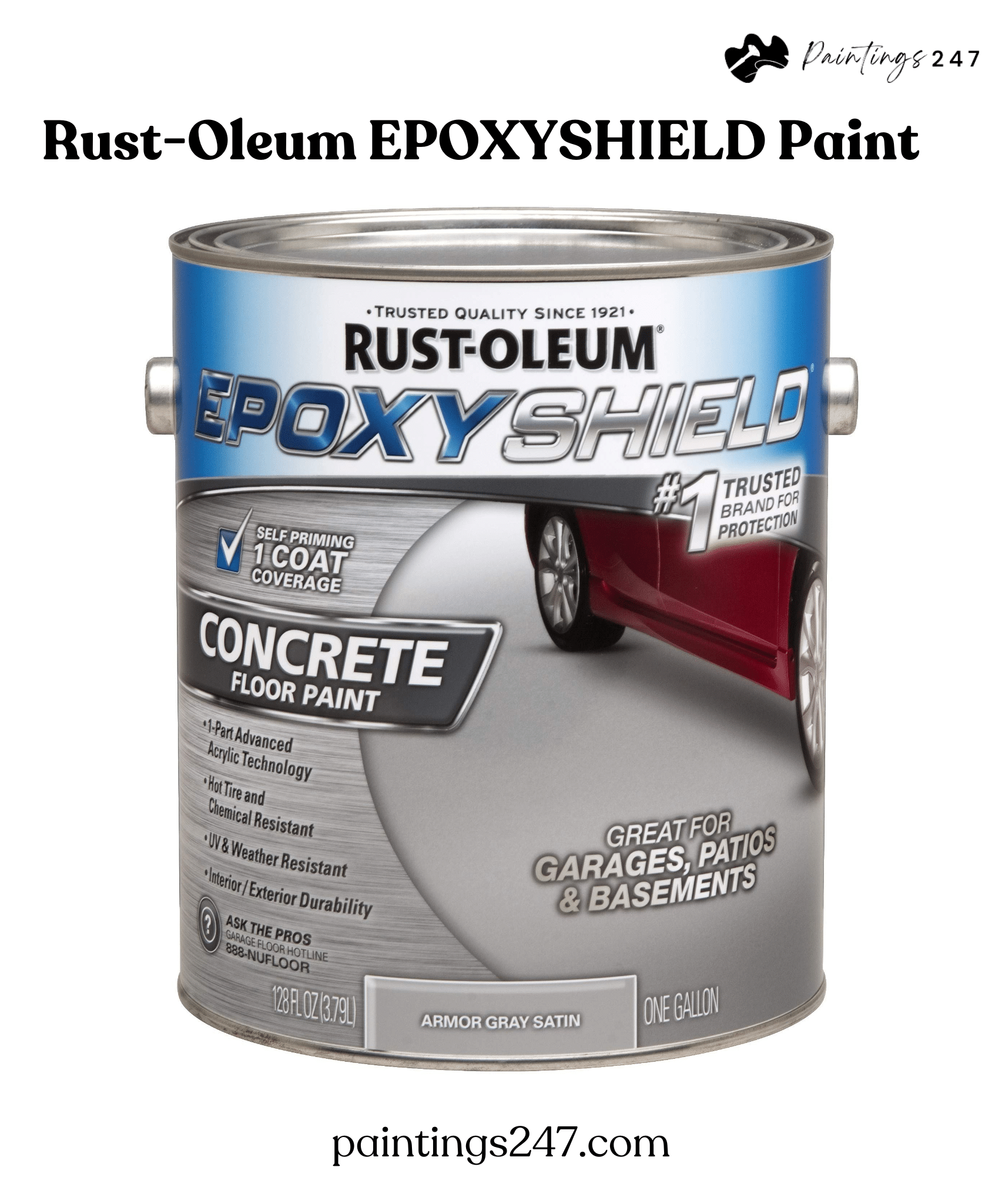 Rust Oleum EPOXYSHIELD Paint on white background