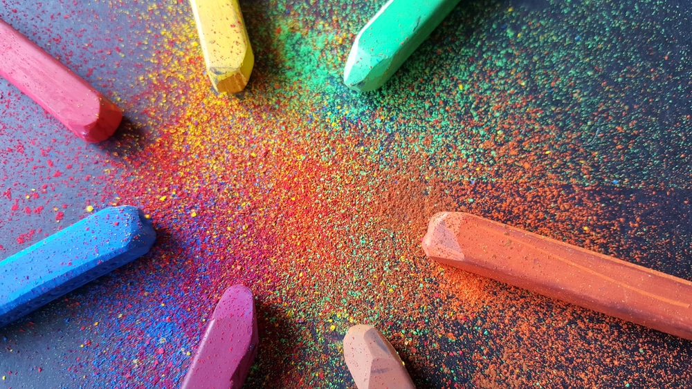 Colorful Background With Chalk Paint