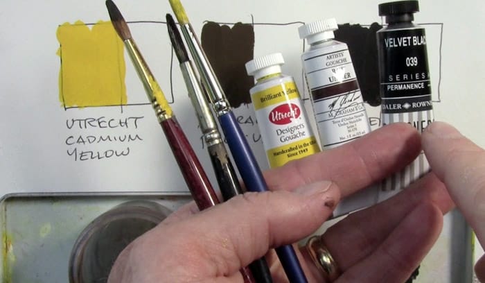 Gouache materials