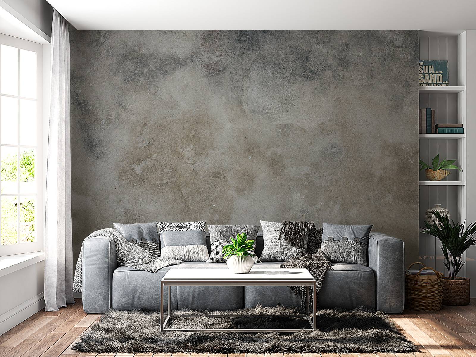 old weathered stucco wall in grey color in a room old weathered stucco wall in grey color in a room