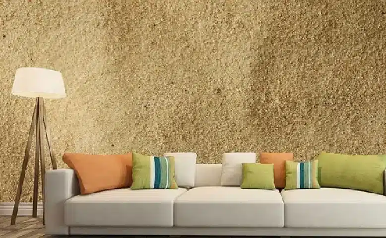 sand textured paint on a wall in a living room sand textured paint on a wall in a living room
