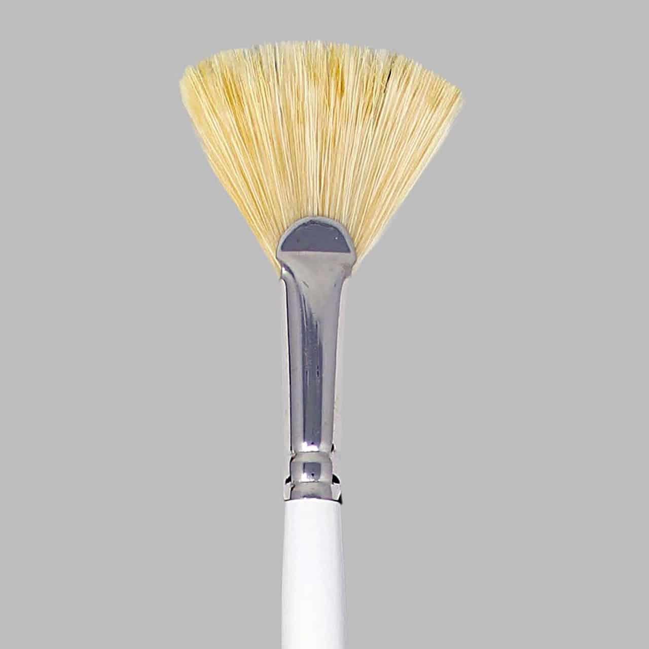 fan brush on a gray background fan brush on a gray background