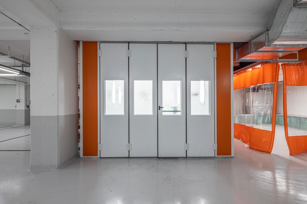 A view of a garage cabinet painted A view of a garage cabinet painted