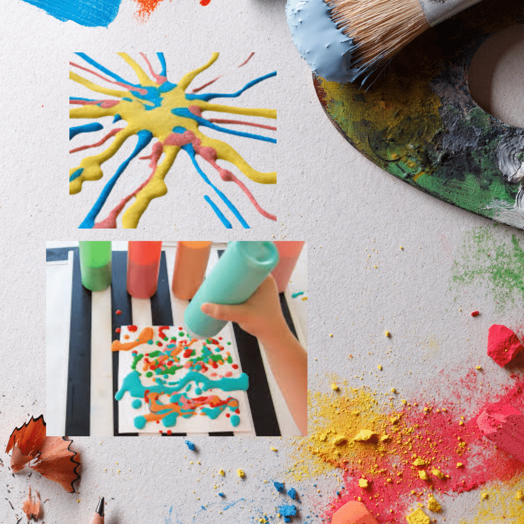 Grey Paint World Art Day Instagram Post puffy painting
