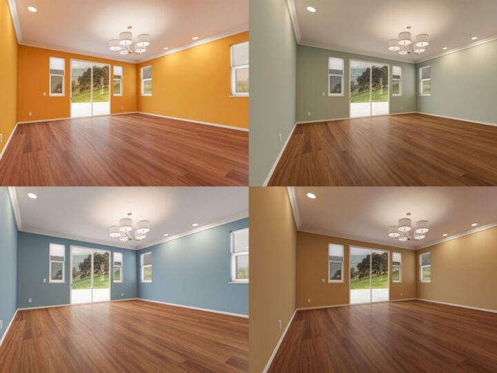 Comparison Of Newly Remodeled Room Of House With Wood Floors