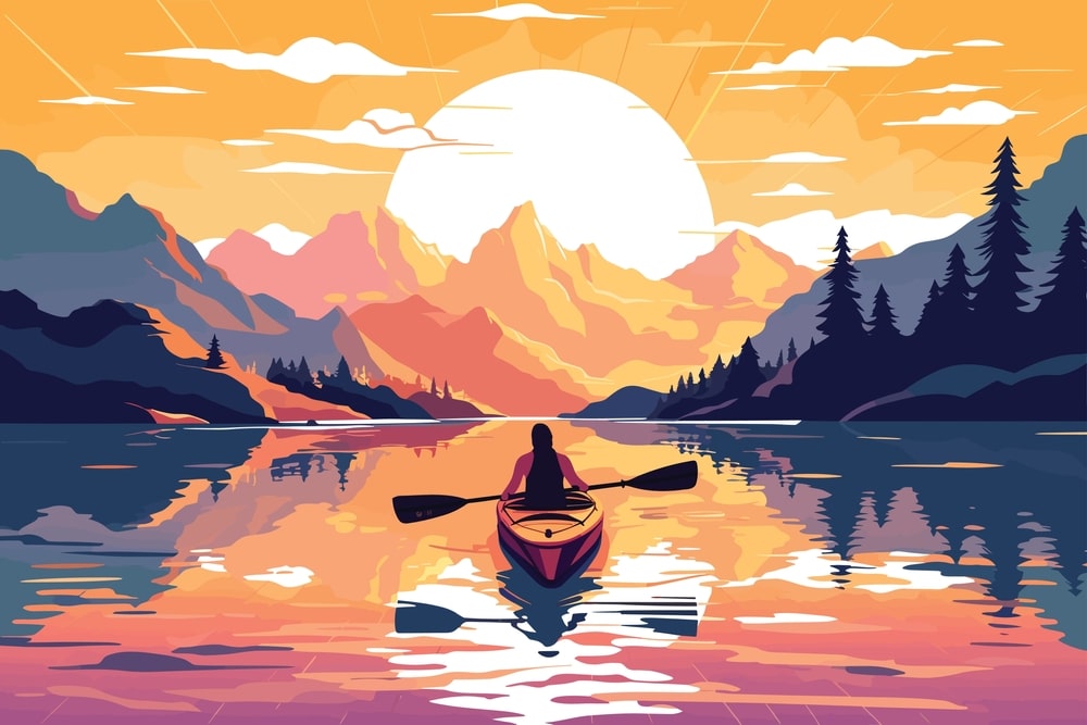 Tranquil Sunset Over Mountains And Lake Reflecting Beauty Of Nature Tranquil Sunset Over Mountains And Lake Reflecting Beauty Of Nature
